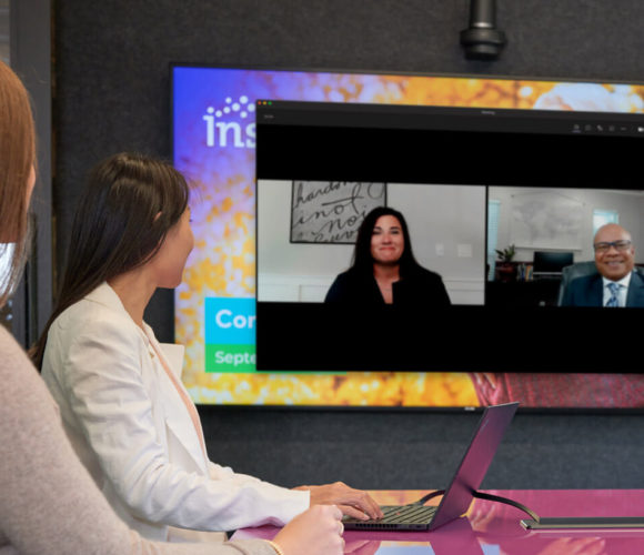 Insmed employees in a virtual meeting
